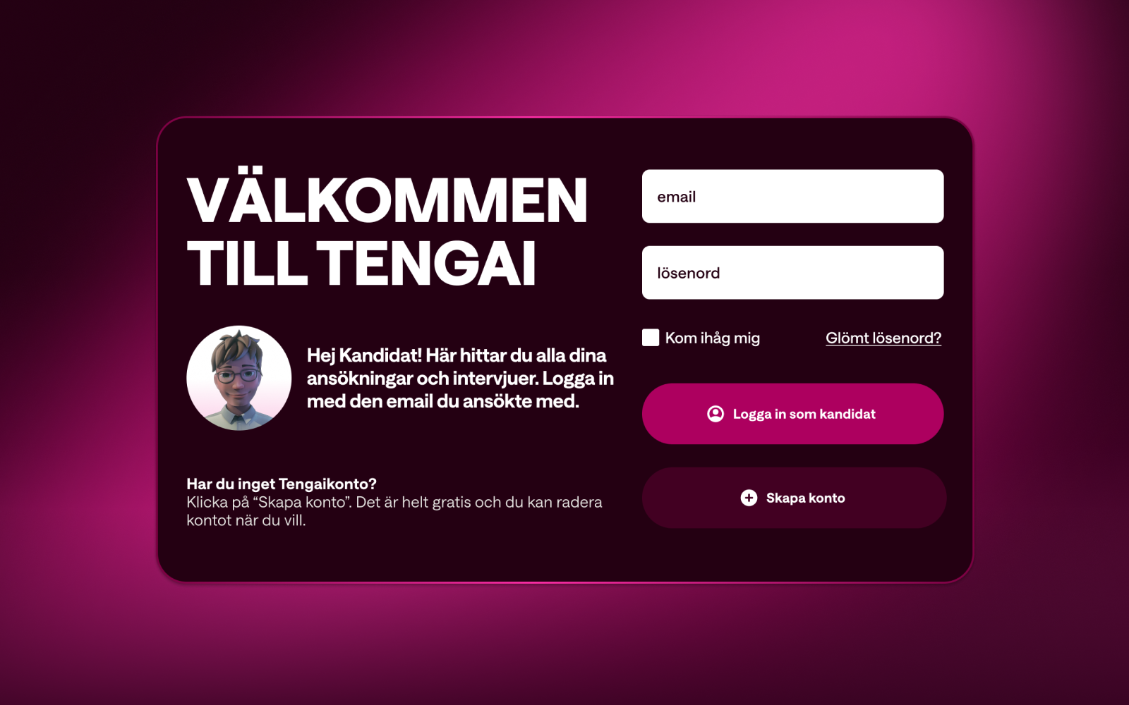 Skapa konto